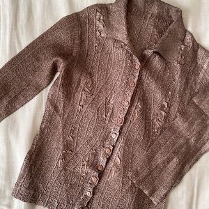 Vintage Scrunch Button Down